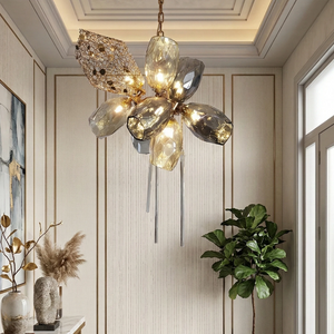 Britannica Luxury Stained Glass Chandelier - French Parlor Entryway Fine Molding Ceiling Decor | HoaiLamp