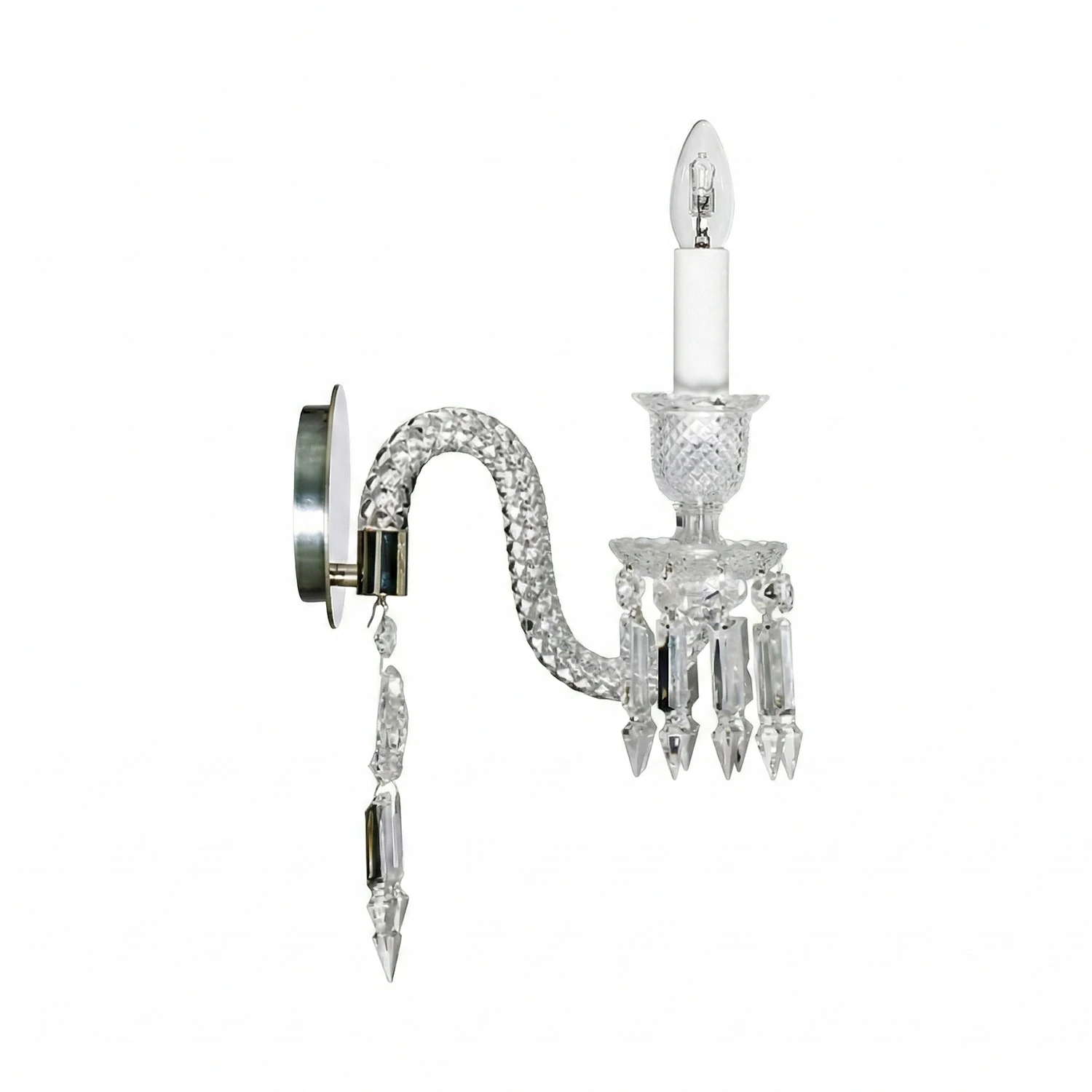 Caelum Apex Crystal Wall Lamp - Minimalist Single Arm Profile | HoaiLamp