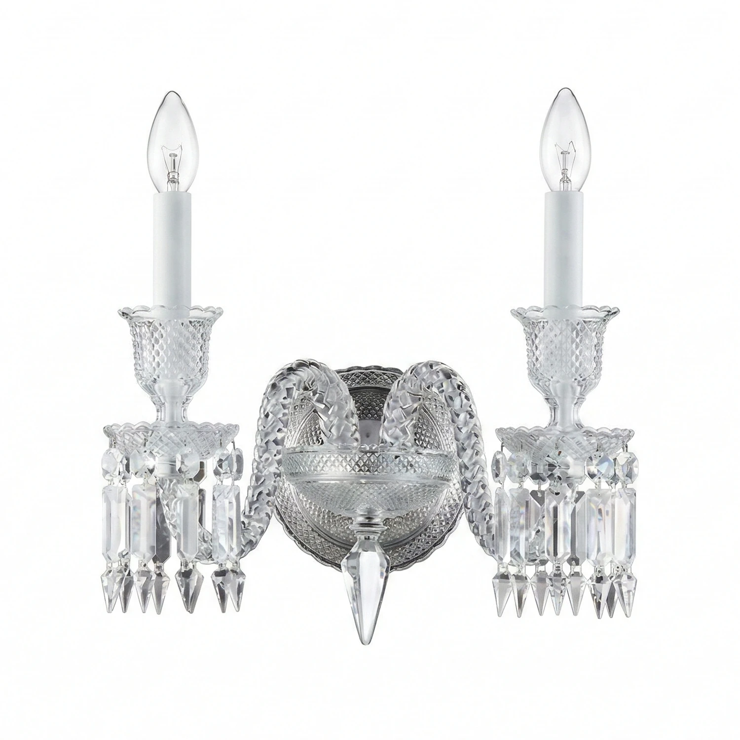 Caelum Apex Crystal Wall Lamp - Elegant Double Light Specification | HoaiLamp