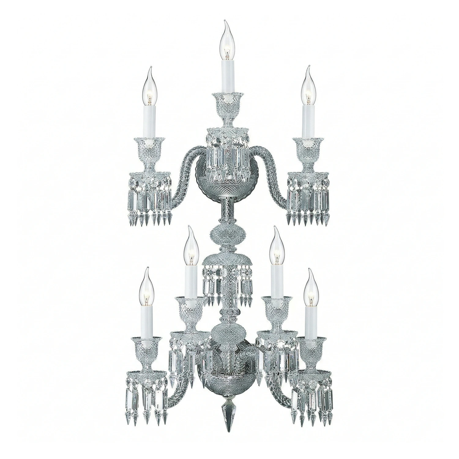 Caelum Apex Crystal Wall Lamp - Tiered Cascading Crystal Concept | HoaiLamp