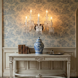 Caelum Apex Crystal Wall Lamp - Luxury Console Table Accent Lighting | HoaiLamp