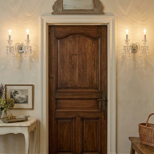 Caelum Apex Crystal Wall Lamp - Stately Entrance Doorway Ambience | HoaiLamp
