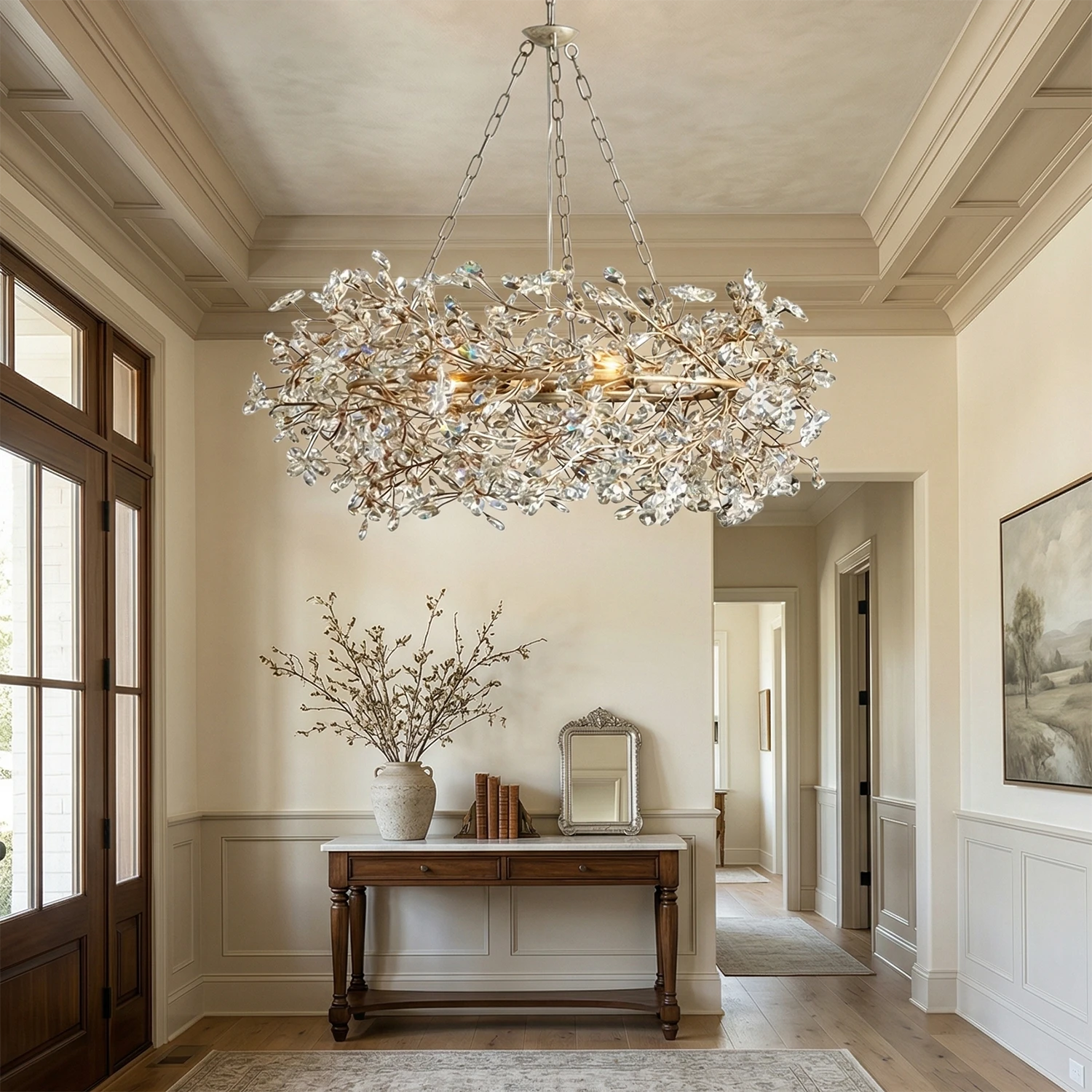 Celestial Bloom Chandelier - Majestic Foyer Welcome | HoaiLamp