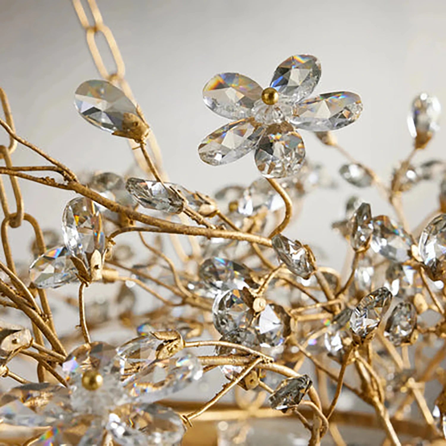 Celestial Bloom Chandelier - Botanical Crystal Craftsmanship | HoaiLamp