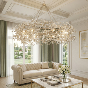 Celestial Bloom Chandelier - French Chic Morning Room | HoaiLamp