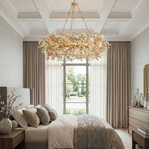 Celestial Bloom Chandelier - Serene Master Suite Sanctuary | HoaiLamp