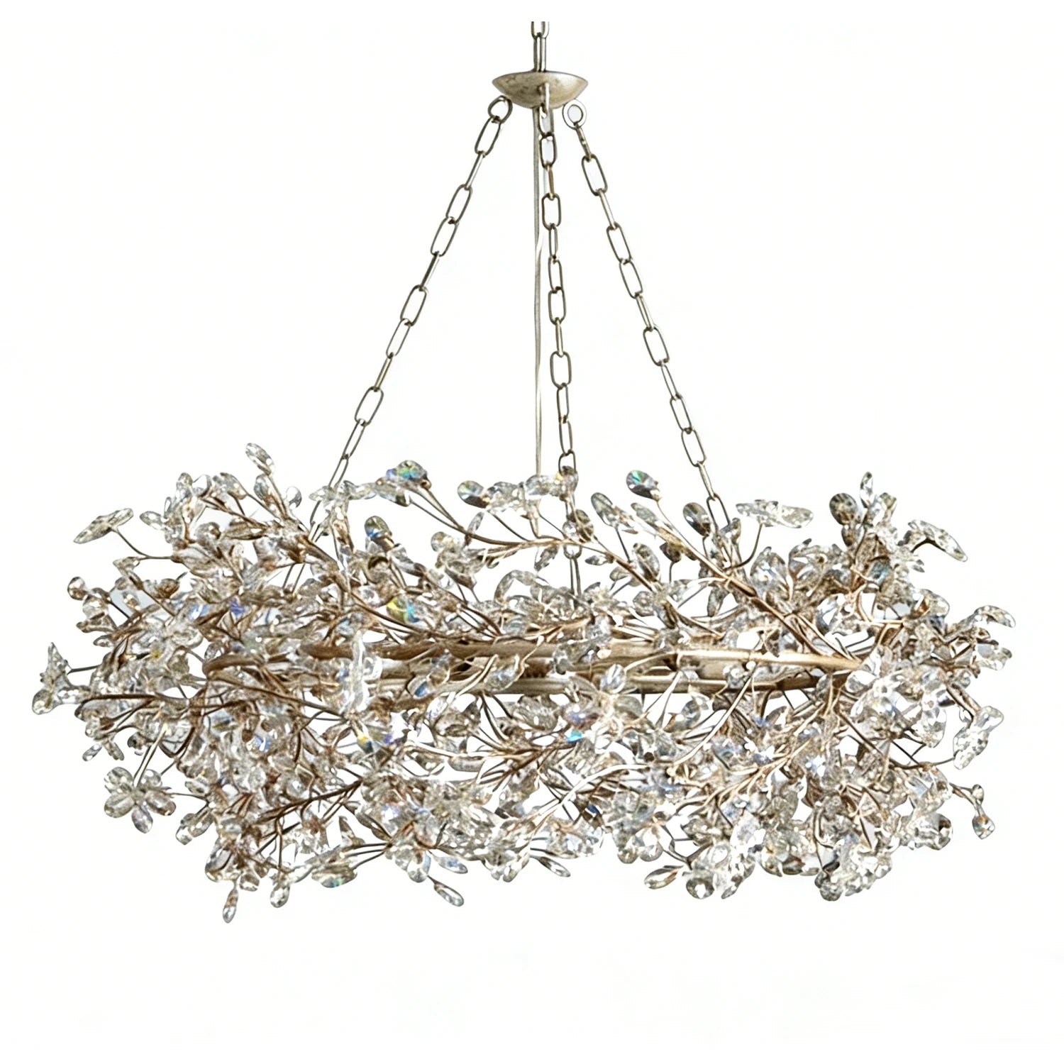 Celestial Bloom Chandelier - Antique Silver Frost | HoaiLamp