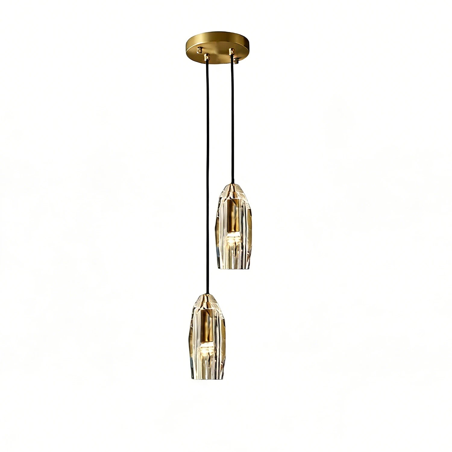 Chatelet Crystal Pendant - Dual Tiered Cascading Duo | HoaiLamp