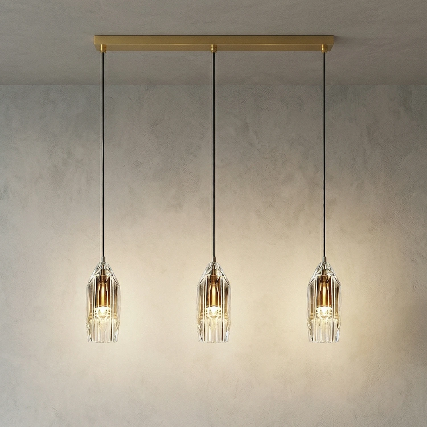 Chatelet Crystal Pendant - Radiance Triple Linear Effect | HoaiLamp