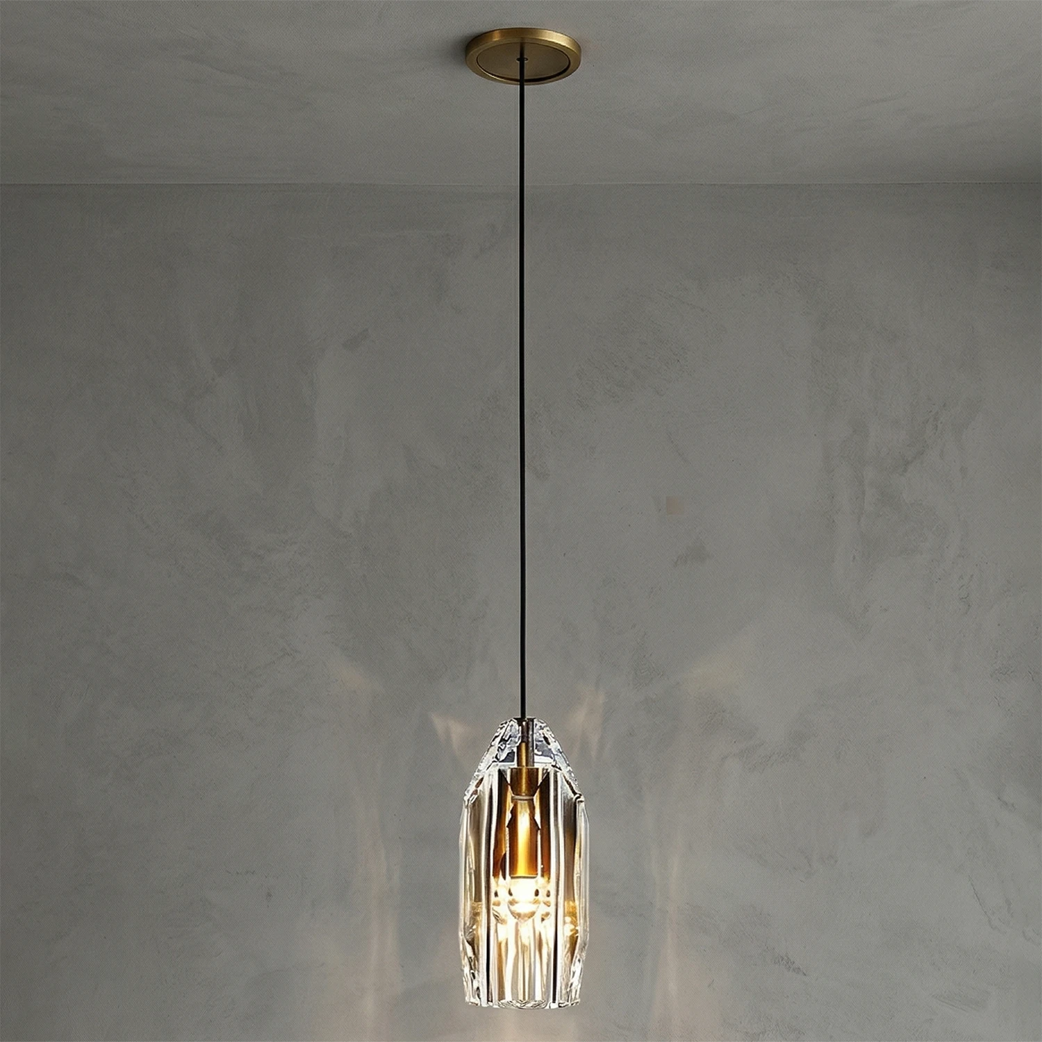 Chatelet Crystal Pendant - Industrial Stucco Radiance | HoaiLamp
