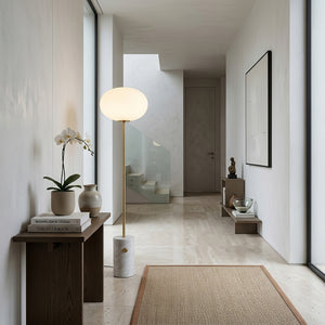 Chic Minimalist Round Marble Floor Light - Minimalist Hallway Entrance Path Accent | HoaiLamp