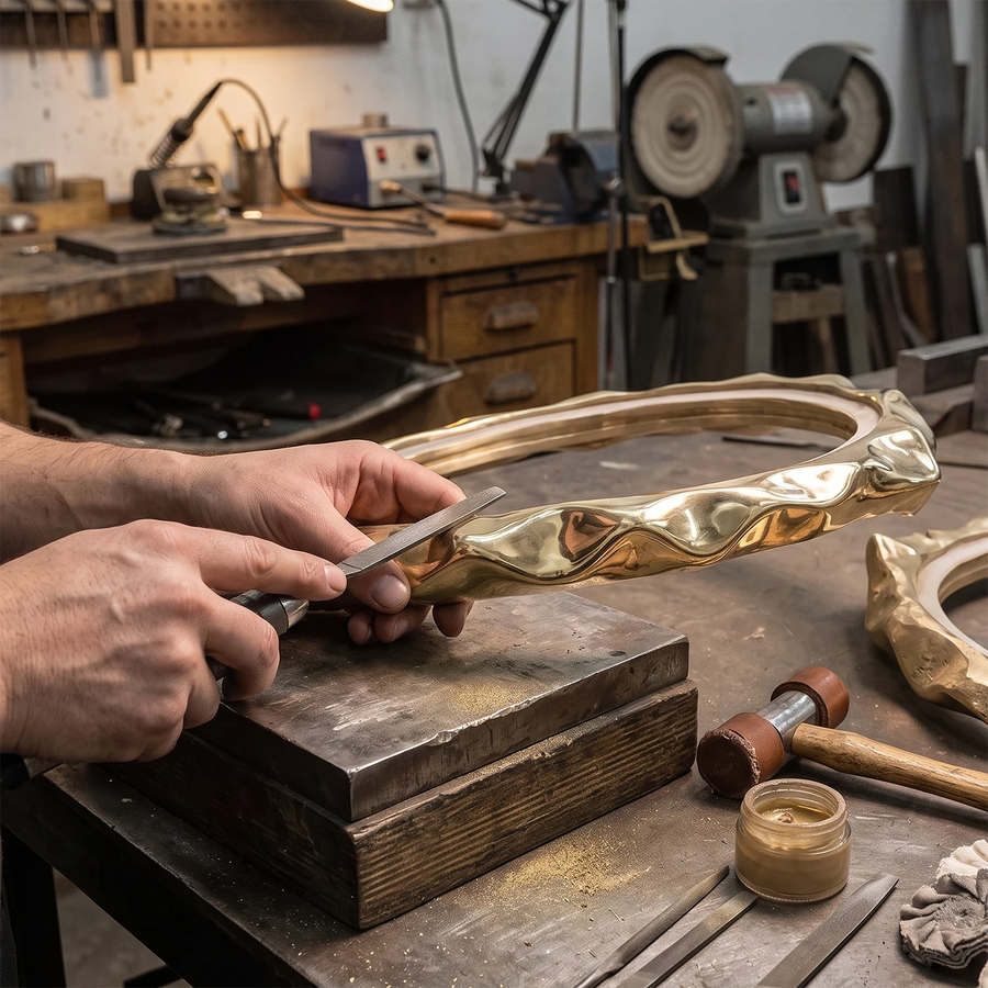 Hand-Forging & ShapingEach ring forged into a unique organic form.