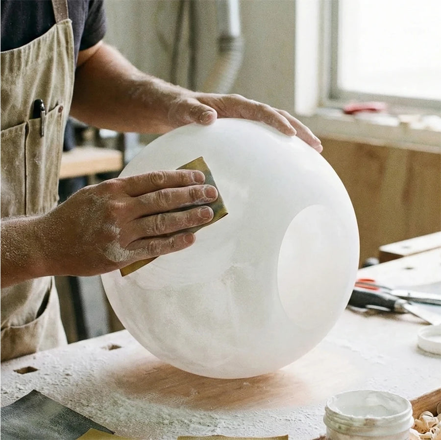 Hand-Etched PolishingPolished and hammered surfaces by hand.