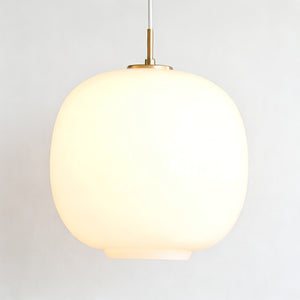Contemporary Opal Glass Pendant Lamp - High-Gloss Illuminated Diffuser Studio Showcase | HoaiLamp