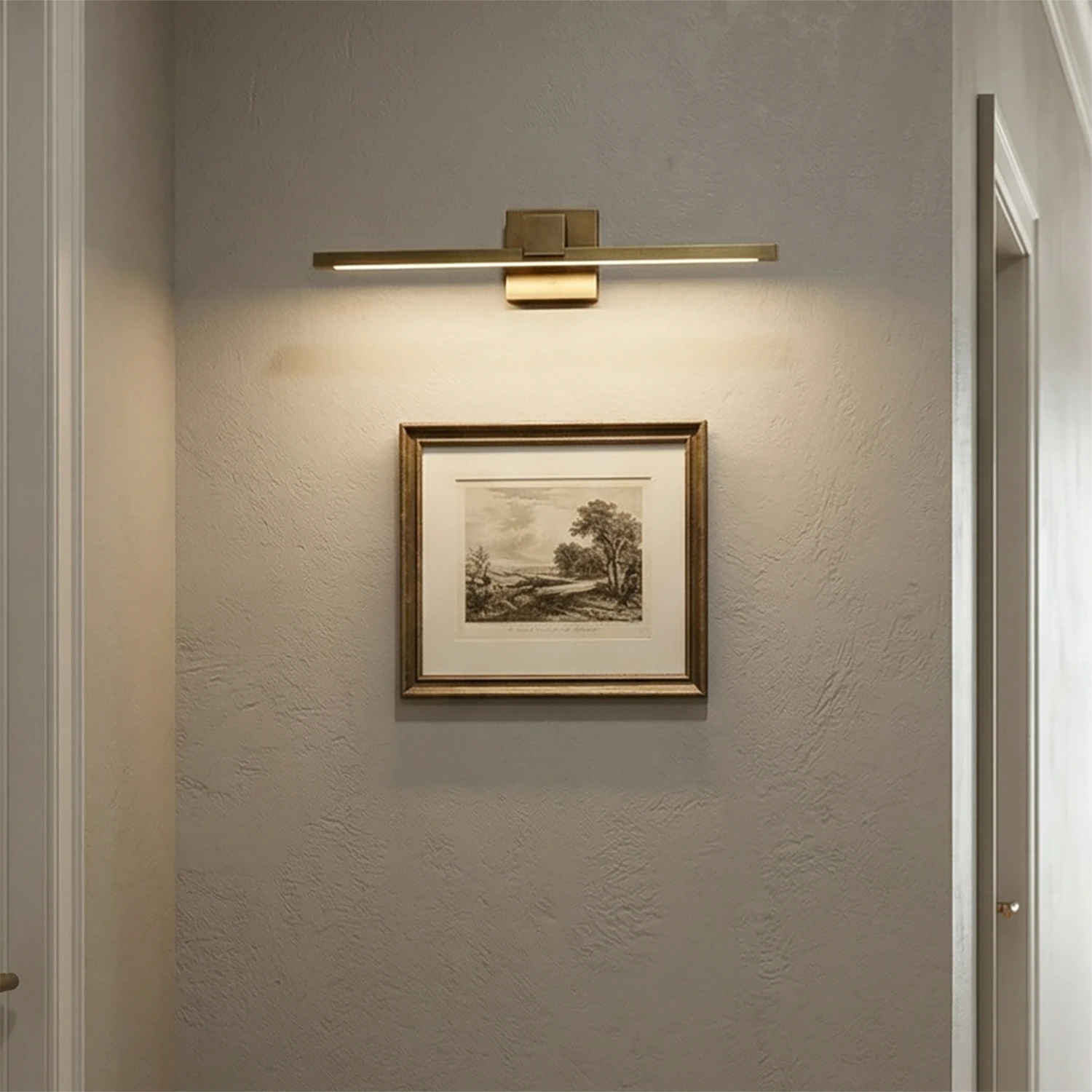 Corinth Brass Picture Light - Gallery Portrait Illumination | HoaiLamp