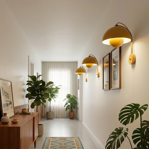 Flower Bud Wall Lamp - Mixed Color Gallery Hallway Installation | HoaiLamp