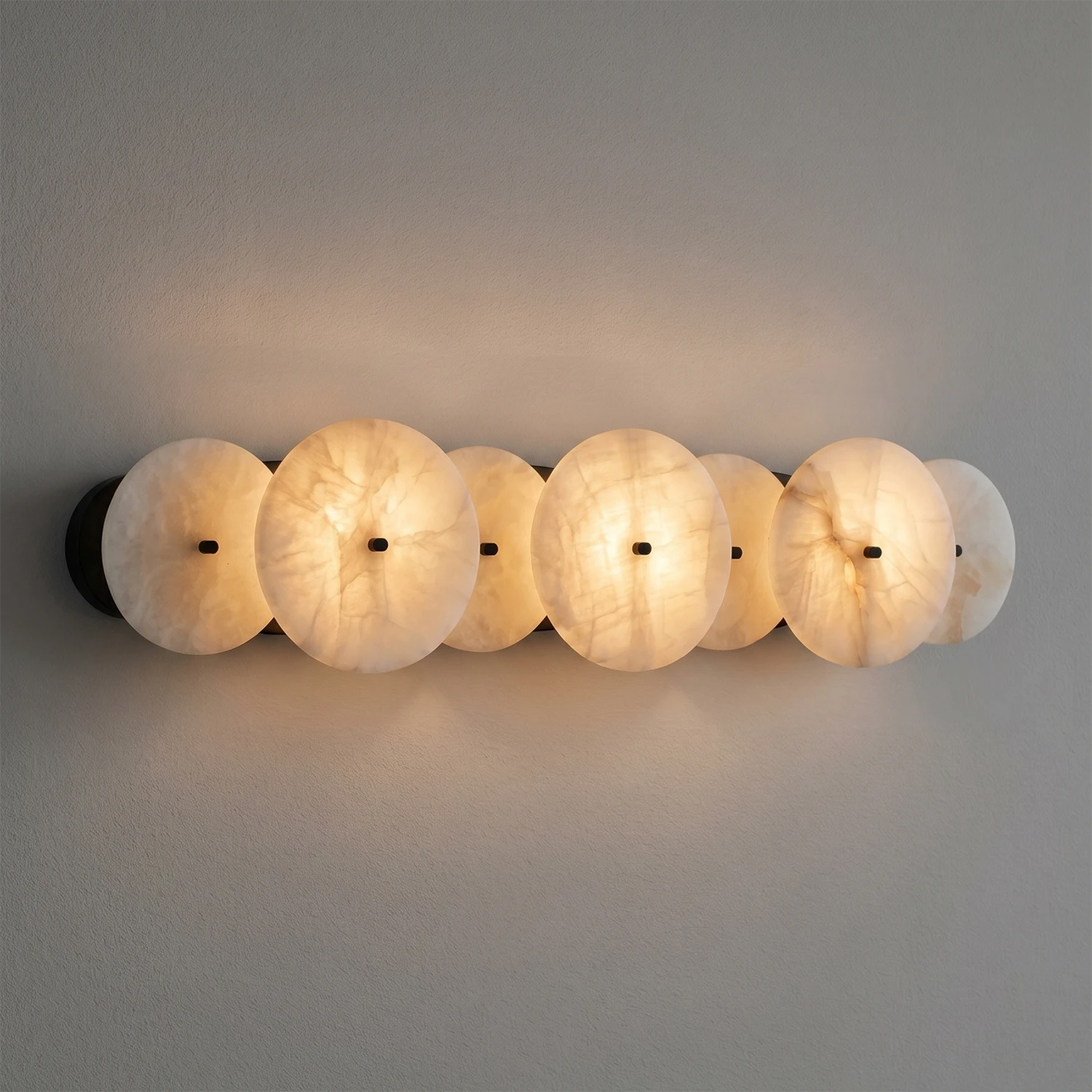 Cosmic Alabaster Sconce - Dramatic 7-Round Ambiance | HoaiLamp