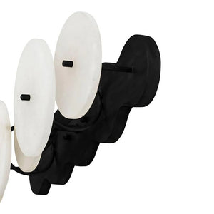 Cosmic Alabaster Sconce - Sculptural Black Hardware Detail | HoaiLamp