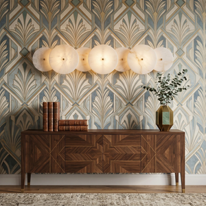 Cosmic Alabaster Sconce - Artistic Retro Pattern Ambiance | HoaiLamp