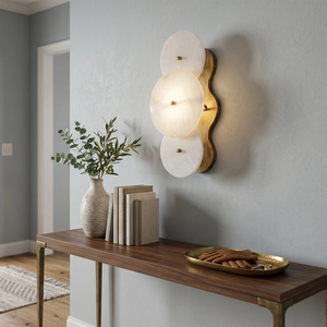 Cosmic Alabaster Sconce - Elegant Entryway Sideboard | HoaiLamp