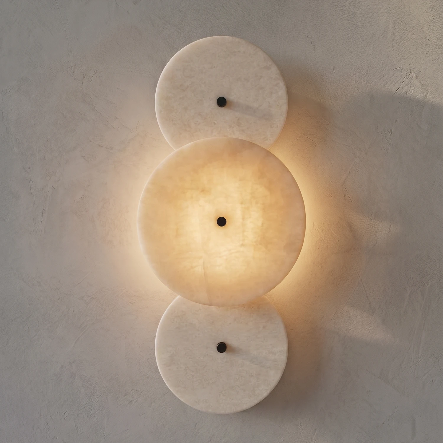 Cosmic Alabaster Sconce - Solar Eclipse Glow | HoaiLamp