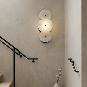 Cosmic Alabaster Sconce - Minimalist Staircase Accent | HoaiLamp