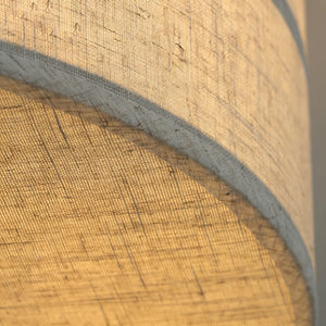 Crosshatch Linen Fabric Ceiling Light - Macro Woven Texture Ironwork Frame Shading | HoaiLamp