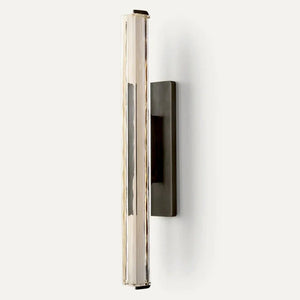 Crystal Prism Wall Sconce Light Fixture - Dark Bronze / Black Profile | HoaiLamp
