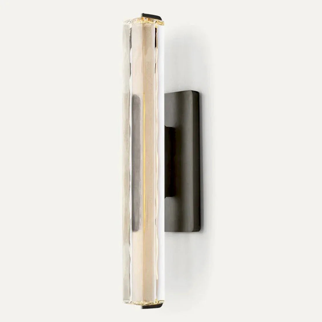 Crystal Prism Wall Sconce Light Fixture - Petite Full Brass Compact Sconce | HoaiLamp