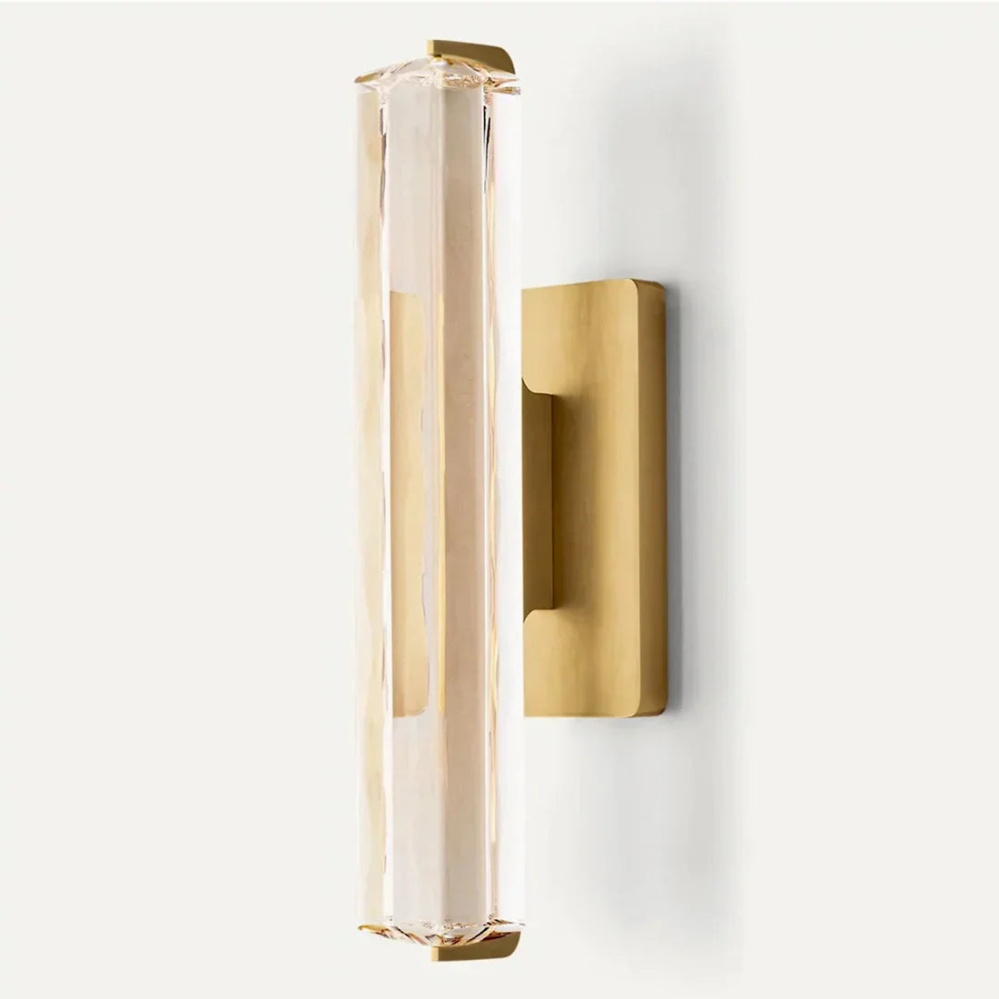 Crystal Prism Wall Sconce Light Fixture - Fluted Prism Side View Profile | HoaiLamp