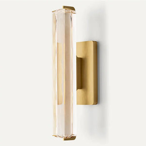 Crystal Prism Wall Sconce Light Fixture - Fluted Prism Side View Profile | HoaiLamp