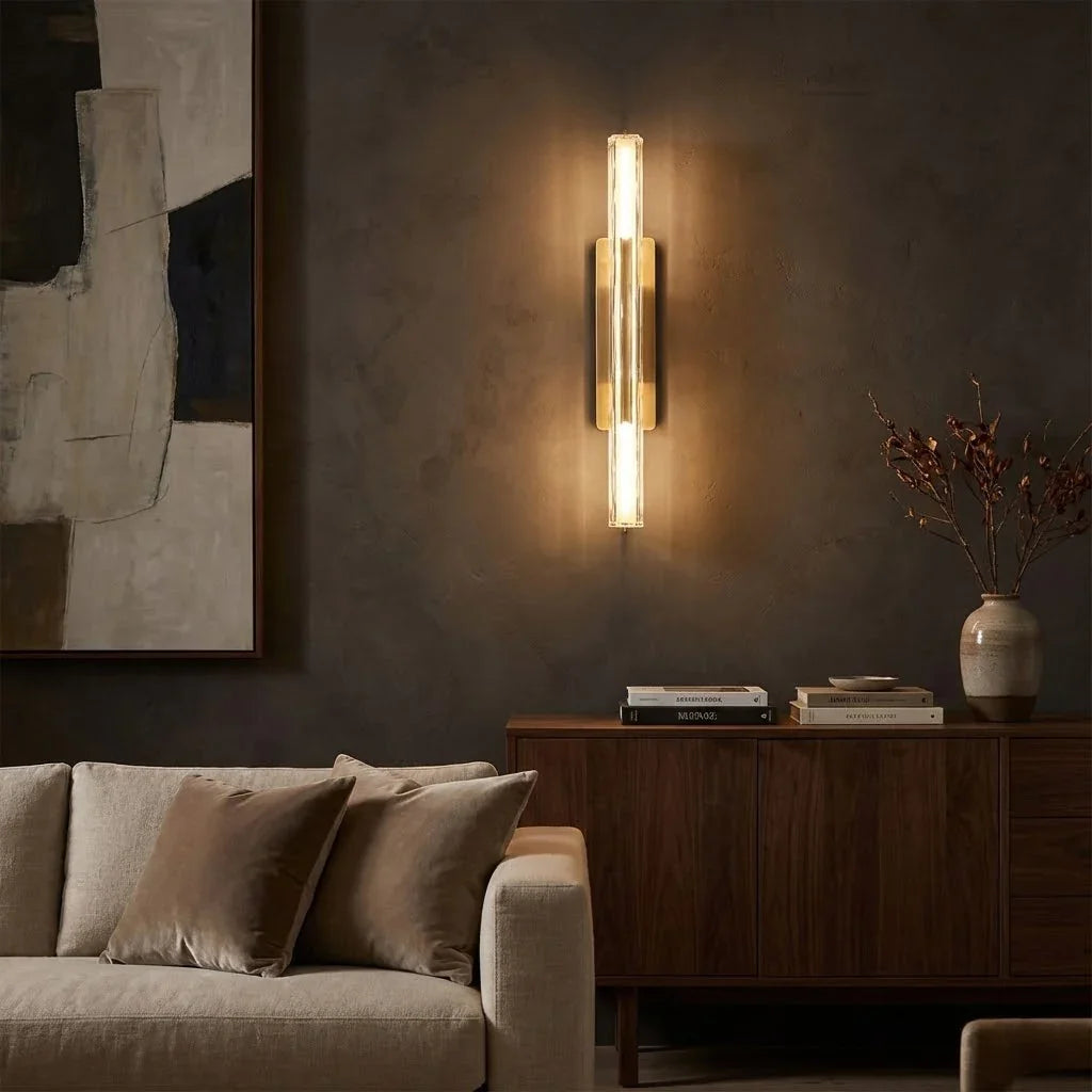 Crystal Prism Wall Sconce Light Fixture - Modern Living Room Focal Point | HoaiLamp