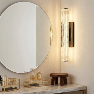 Crystal Prism Wall Sconce Light Fixture - Chic Powder Room Mirror Side lighting | HoaiLamp