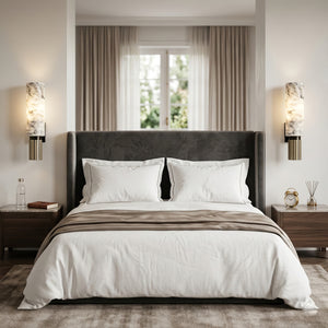 Cylindrical Marble Wall Lamp - Symmetrical Bedside Ambiance | HoaiLamp
