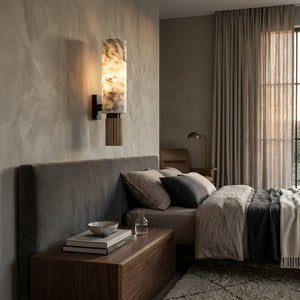 Cylindrical Marble Wall Lamp - Warm Master Bedroom Lighting | HoaiLamp