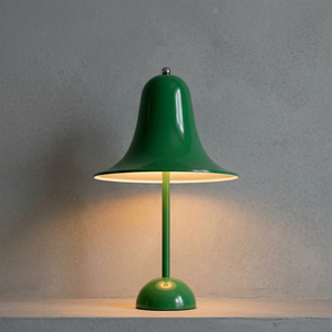 Danish "Bell" Portable Table Lamp - Botanical Grass Green Vibrant Minimalist Accent | HoaiLamp
