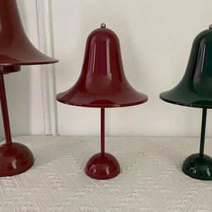 Danish "Bell" Portable Table Lamp - Wine Red Glossy Silhouette Showroom Display | HoaiLamp