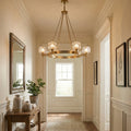 Demare Halo Crystal Ring Chandelier - Elegant Hallway Foyer Wainscoting Console Table | HoaiLamp
