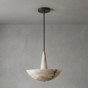 Domusic Alabaster Chandelier - Minimalist Stucco Focus | HoaiLamp