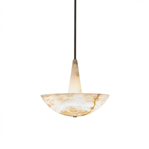 Domusic Alabaster Chandelier - Golden Mineral Veining | HoaiLamp