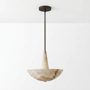 Domusic Alabaster Chandelier - Minimalist Geometric Silhouette | HoaiLamp