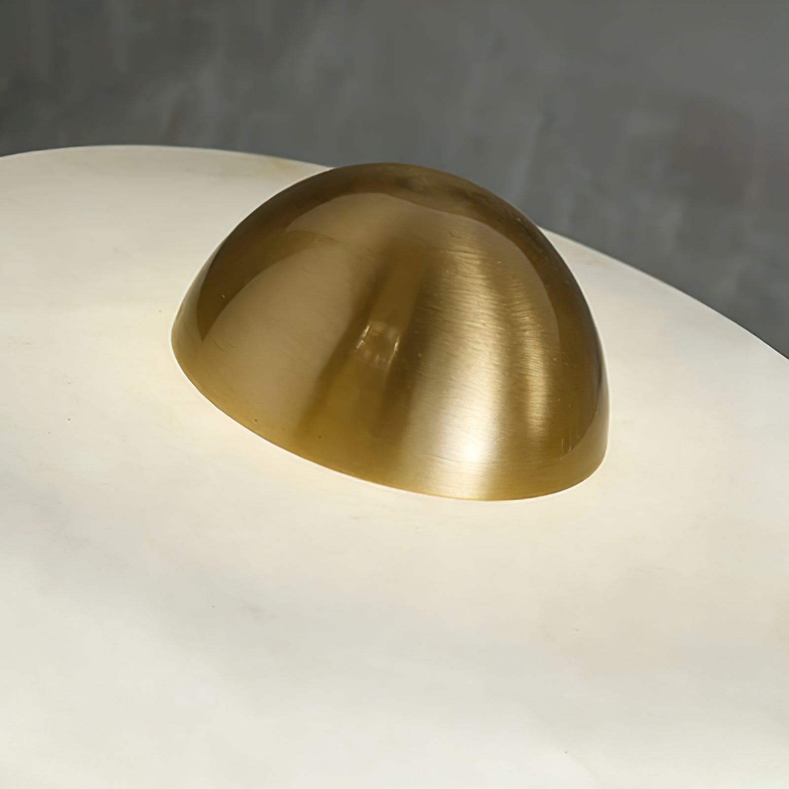 Dual Pillar Natural Alabaster Table Lamp - Premium Brass Hardware Craftsmanship | HoaiLamp