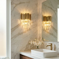 Empire Crystal Wall Lamp - Luxury Bathroom Vanity Marble Wall Gold Faucet | HoaiLamp