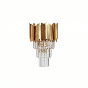 Empire Crystal Wall Lamp - Studio White Background Gold Finish Unlit | HoaiLamp