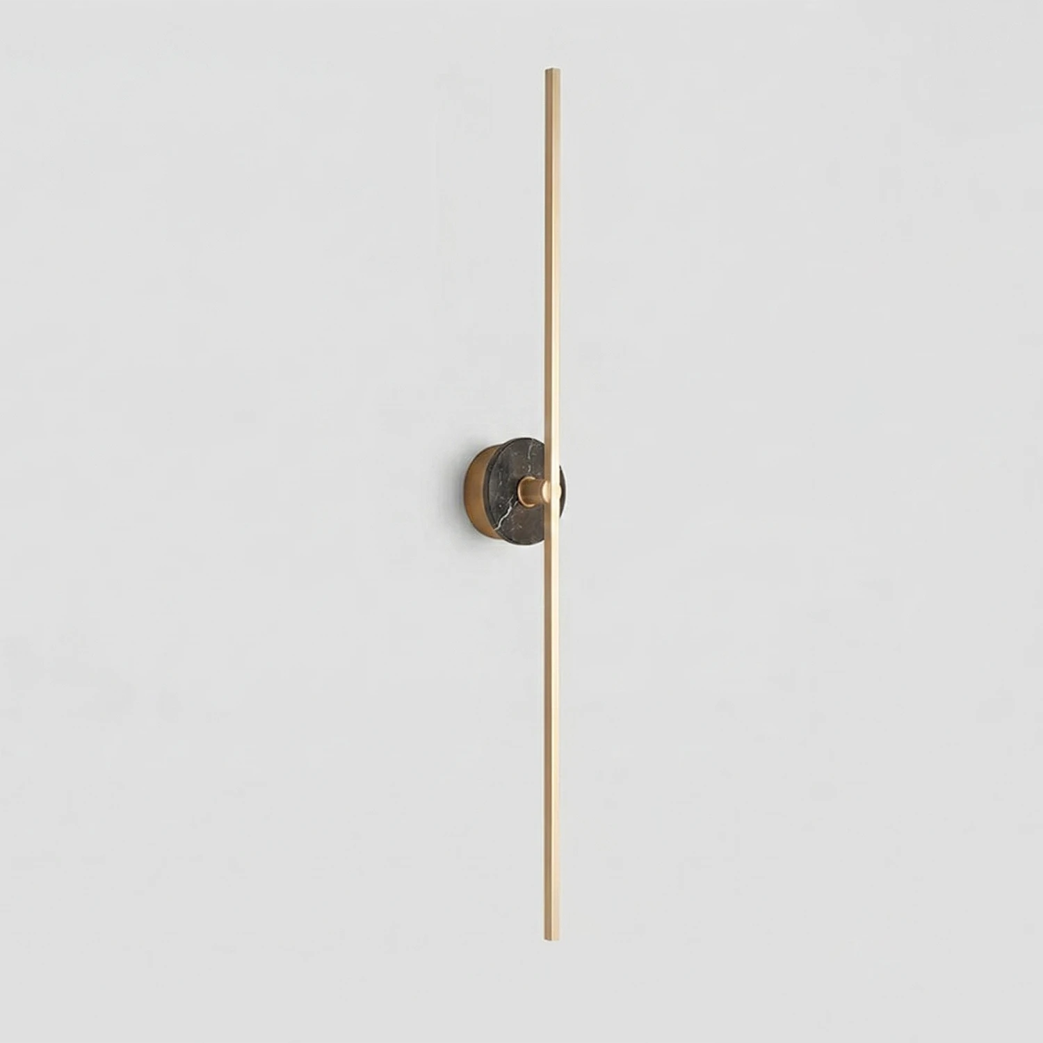 Essential Alabaster Brass Wall Sconce - Extended Slim Brass Profile | HoaiLamp