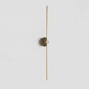 Essential Alabaster Brass Wall Sconce - Extended Slim Brass Profile | HoaiLamp