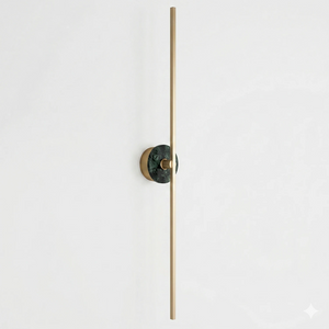 Essential Alabaster Brass Wall Sconce - Compact Green Marble Sconce | HoaiLamp