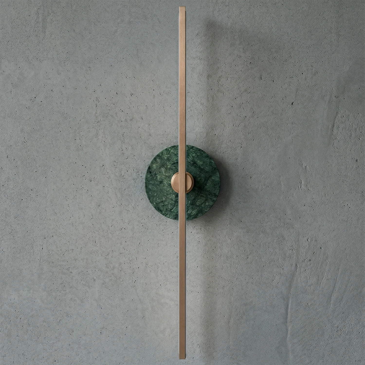 Essential Alabaster Brass Wall Sconce - Natural Green Marble Glow | HoaiLamp