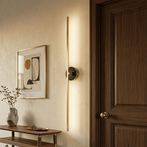 Essential Alabaster Brass Wall Sconce - Sophisticated Dark Doorway Entry | HoaiLamp