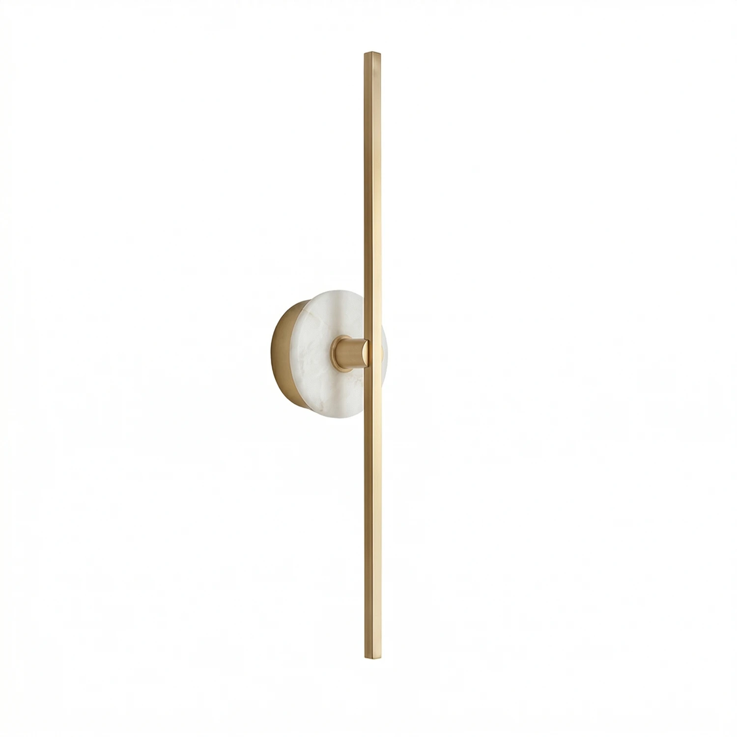 Essential Alabaster Brass Wall Sconce - Pure White Alabaster Profile | HoaiLamp